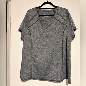 Livi Active Heather Gray V-Neck Tee